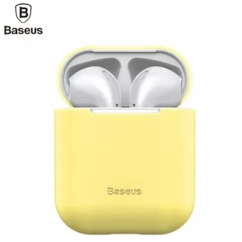 Baseus Apple Silica Series ultrahohut silikonisuojakotelo AirPods 1/2 keltainen