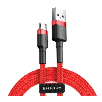 Baseus Cafule -kaapeli, vahva nailonpunos, USB / Micro USB QC3.0 2.4A 1M punainen