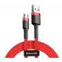 Baseus Cafule -kaapeli, vahva nailonpunos, USB / Micro USB QC3.0 2.4A 1M punainen