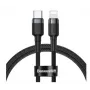 Baseus Cafule kaapeli nailonpunottu USB-C - Lightning PD 18W QC3.0 1m musta