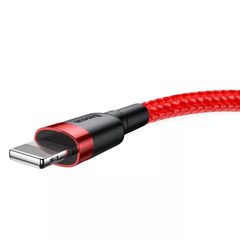 Baseus Cafule Lightning -kaapeli 2A 3m punainen/musta (CALKLF-R09)