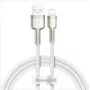 Baseus Cafule Metal USB-A - Lightning -kaapeli 1,0m 2,4A valkoinen