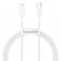 Baseus Superior Series USB-C – Lightning-kaapeli, 20W PD, 1 m, valkoinen (CATLYS-A02)