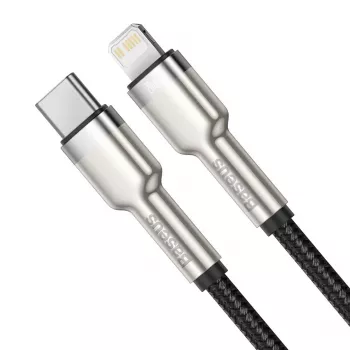 Baseus Cafule Series Metal USB-C - Lightning kaapeli PD 20W 1m musta