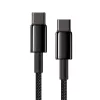 Baseus Tungsten Gold USB-C - USB-C kaapeli, 100W, 1 m, musta