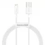 Baseus Superior Series USB-A – Lightning-kaapeli, 2,4 A, 2 m, valkoinen (CALYS-C02)
