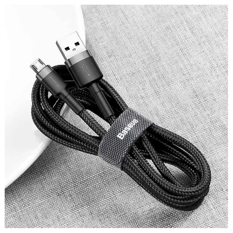 Baseus Cafule USB 2.0 Type-A – Micro-B uros-uros-kaapeli 2 m (musta)