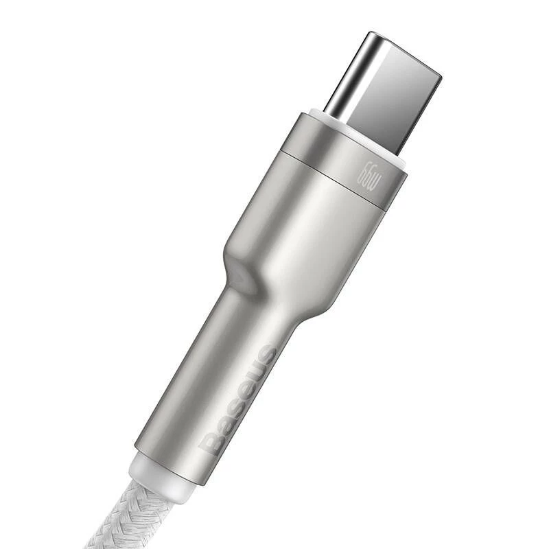 Baseus Cafule USB-A - USB-C -kaapeli, 66W, 1 m, valkoinen