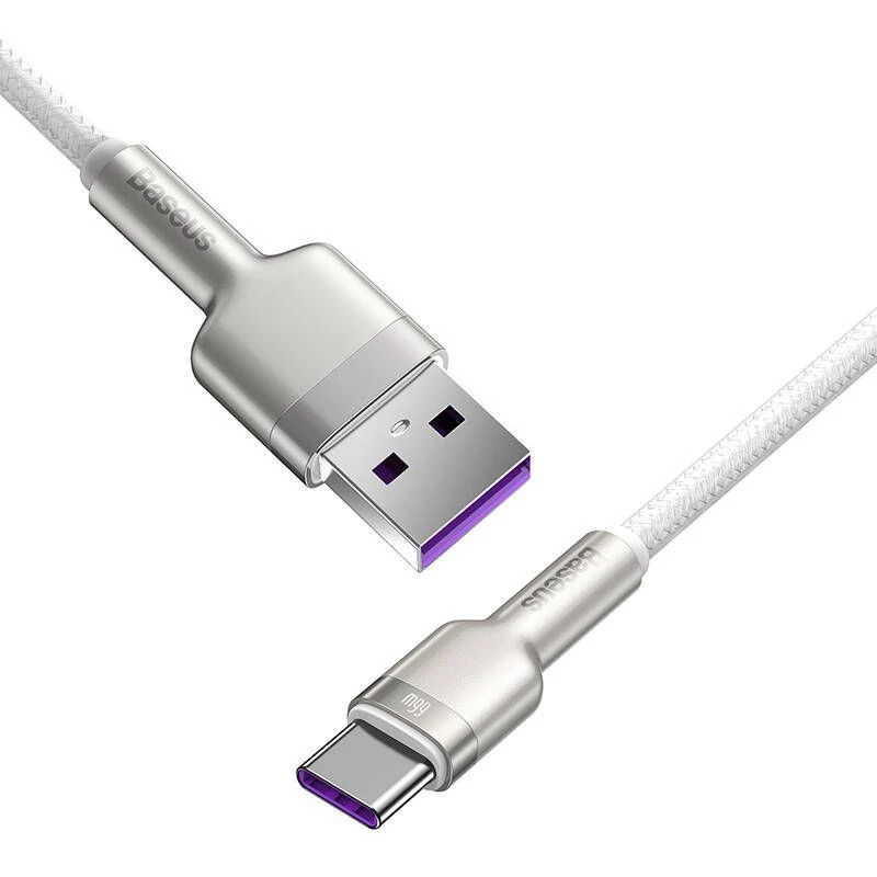 Baseus Cafule USB-A - USB-C -kaapeli, 66W, 1 m, valkoinen