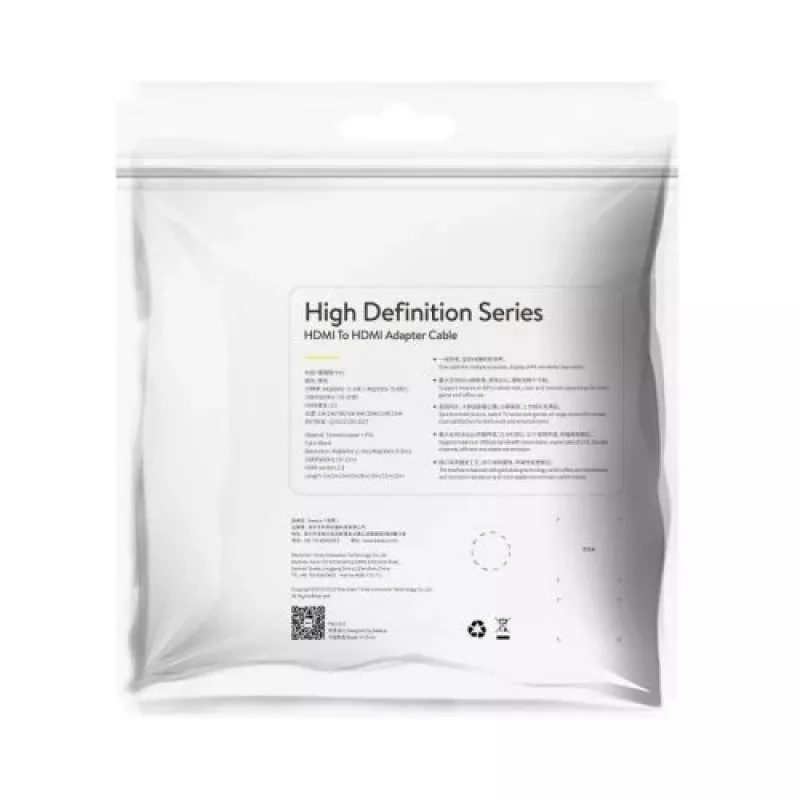 Baseus CAKGQ-A01 HDMI 2.0 -kaapeli 1 m M/M (musta)