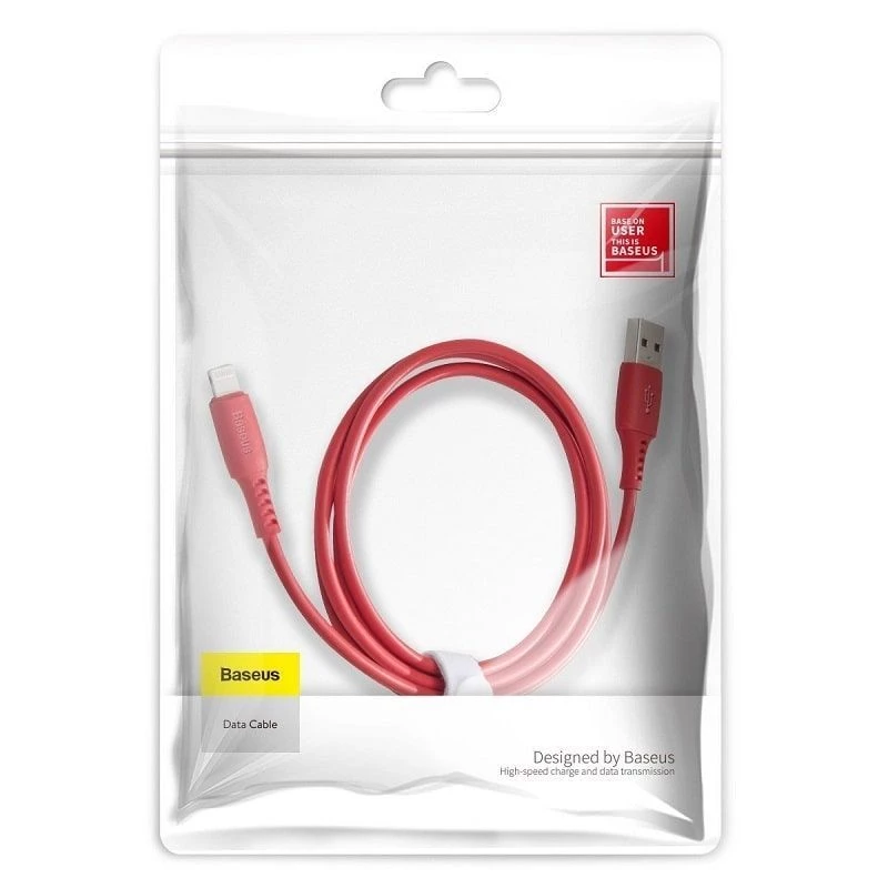 Baseus Colorful Cable USB-A - Lightning 2.4A 1.2m punainen