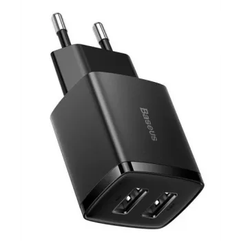 Baseus Compact laturi 2x USB 10.5W musta