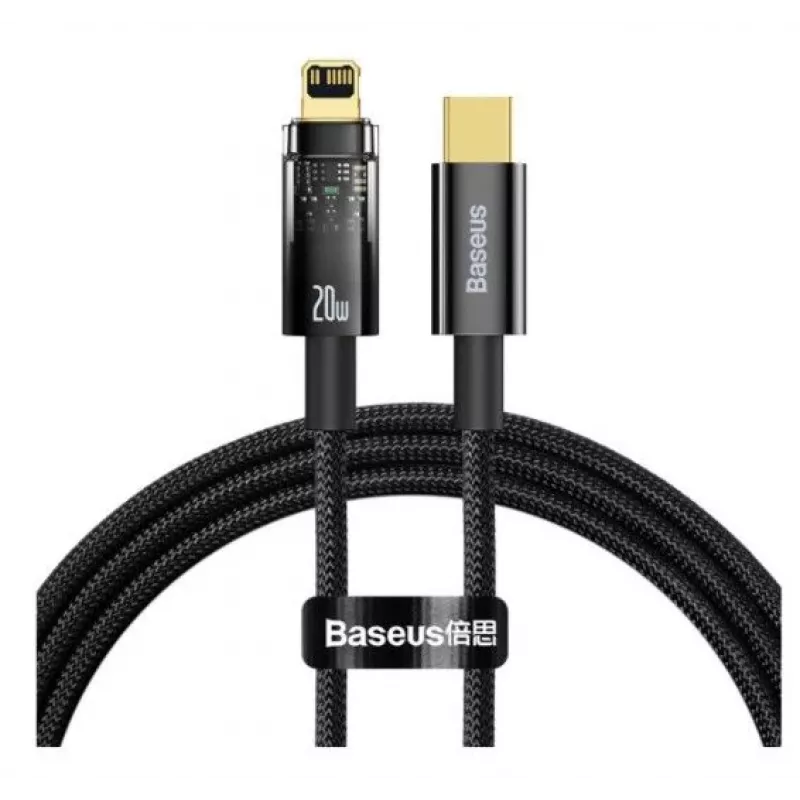 Baseus Explorer Series USB Type-C - Lightning kaapeli 20W 1m musta
