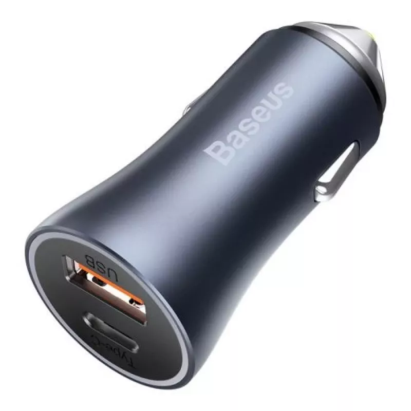 Baseus Golden Contactor Pro autolaturi 40W USB-A USB-C QC4.0+ PD SCP harmaa