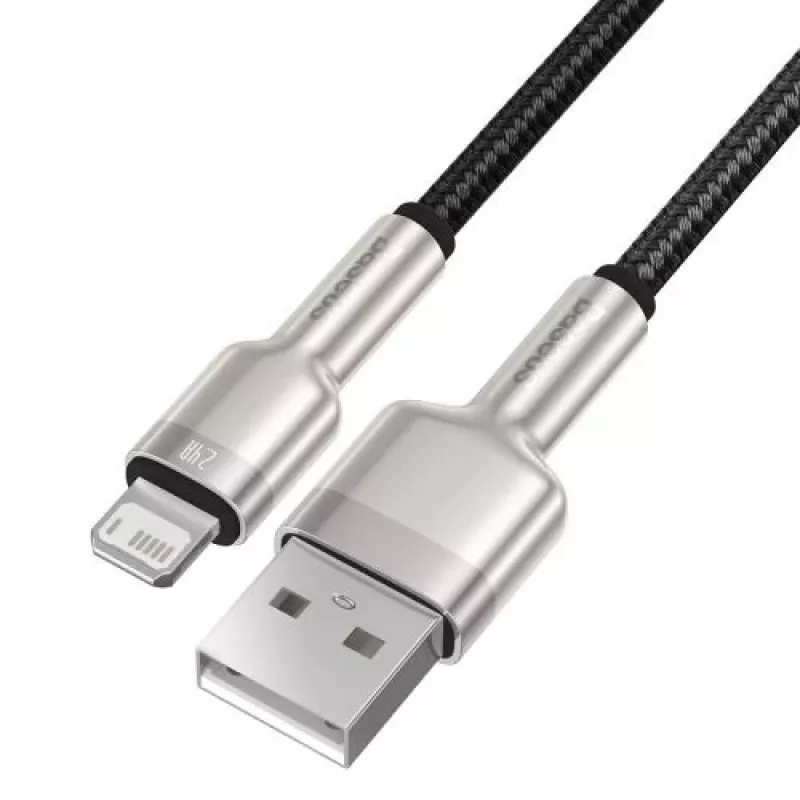 Baseus Lightning Cafule Series metallinen datakaapeli 2.4A 0.25m musta