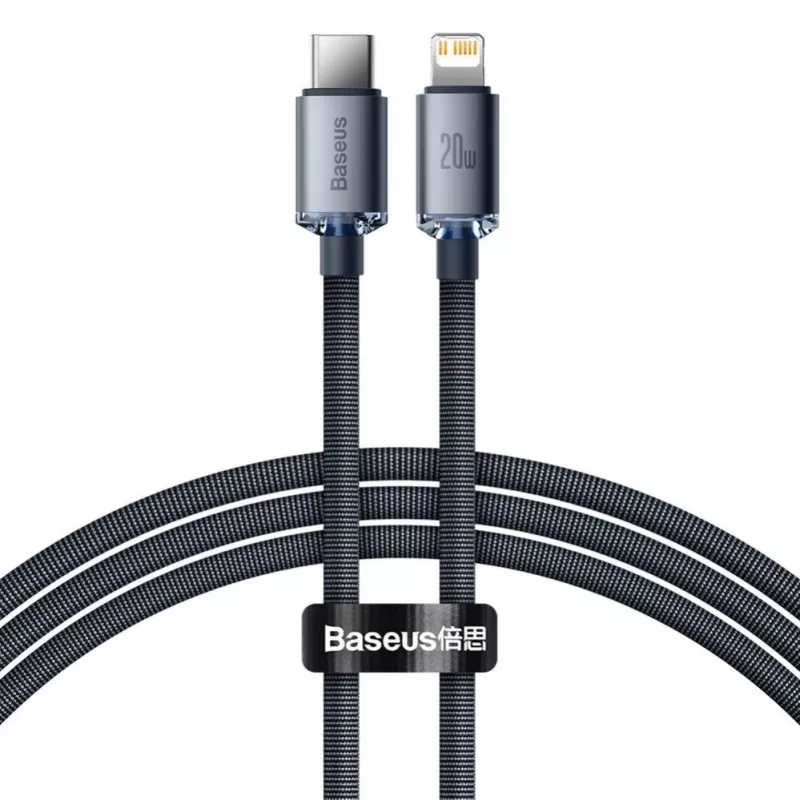 Baseus Lightning - USB-C PD QC kaapeli 20W 480Mbps 1,2 m musta