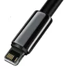 Baseus Lightning Tungsten Series -kaapeli 2.4A, 1m musta (CALWJ-01)
