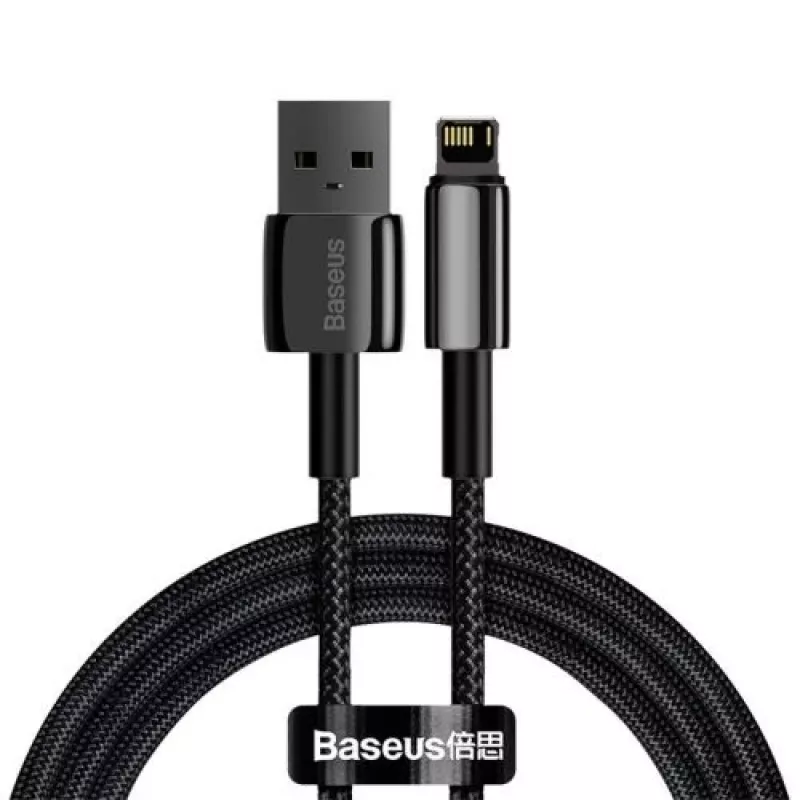 Baseus Lightning Tungsten Series -kaapeli 2.4A, 1m musta (CALWJ-01)