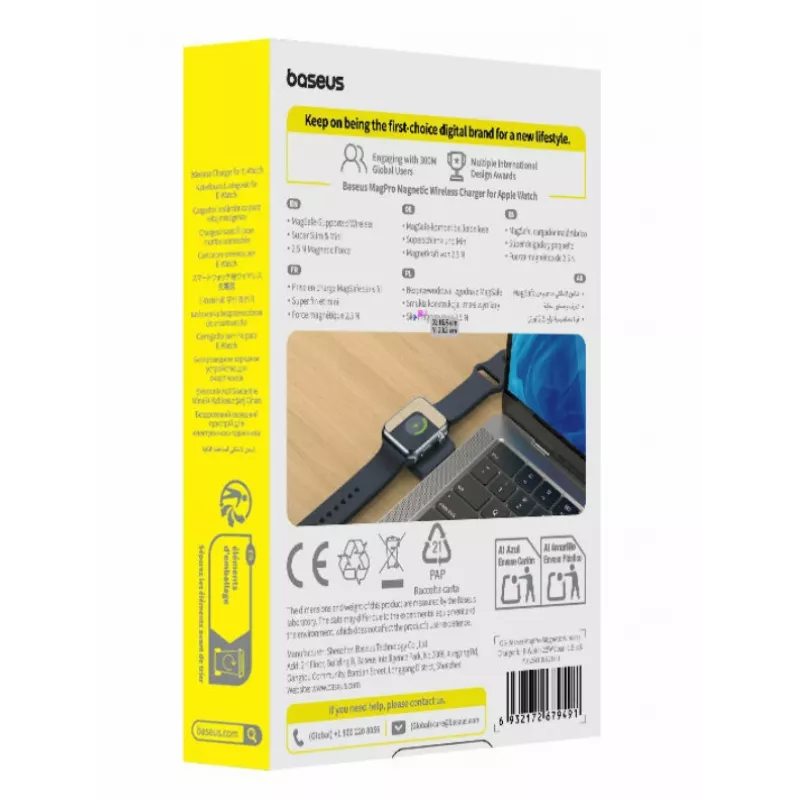 Baseus MagPro langaton induktiolaturi Apple Watchille, 2,5W, musta