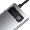 Baseus Metal Gleam Series 4-in-1 USB-C -keskitin, USB 3.0 + USB 2.0 + HDMI + USB-C PD, hopea