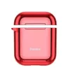 Baseus Metallic Shining ultrahohut silikoninen suojakotelo koukulla AirPods 1 / 2 punainen