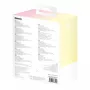 Baseus Popsicle 5200mAh 20W varavirtalähde integroidulla Lightning-kaapelilla ja valkoisella Baseus Simple USB-C - USB-C 60W 30cm kaapelilla - keltainen-pinkki
