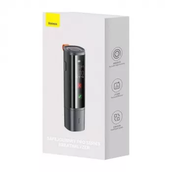Baseus SafeJourney Pro auton alkometri, harmaa, USB-C, 470 mAh