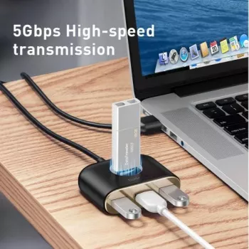Baseus Square Round USB-sovitin USB 3.0 / 3x USB 2.0 / 1 m