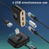 Baseus Square Round USB-sovitin USB 3.0 / 3x USB 2.0 / 1 m
