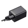 Baseus Super Si Pro Mini -pikalaturi 30W, USB-C + USB-A, PD 3.0, QC 3.0, EU-pistoke, musta (CCSUPP-E01)