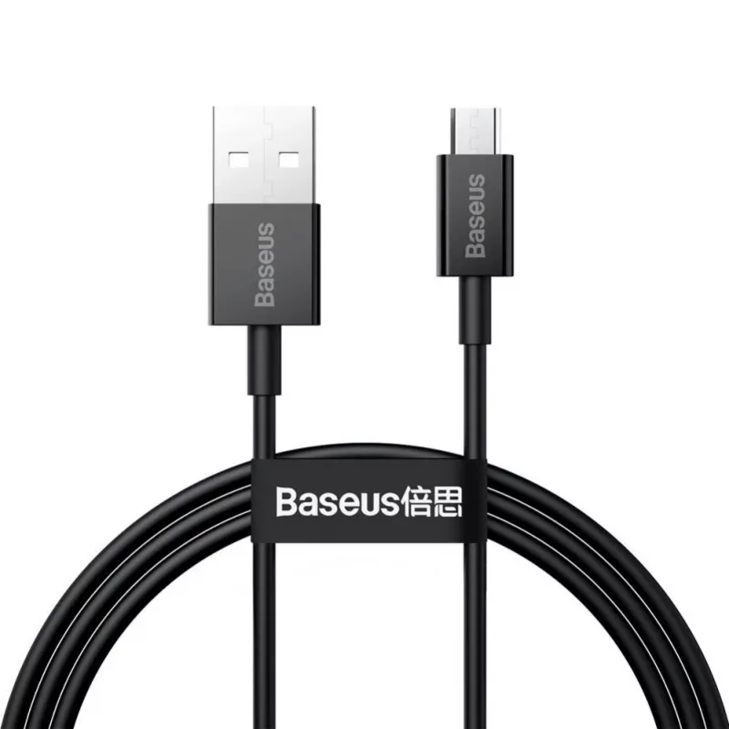 Baseus Superior pikalataus- ja datakaapeli USB-A–Micro USB 1 m musta