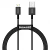 Baseus Superior USB-A - Lightning pikalataus- ja datakaapeli 1m musta (CALYS-A01)