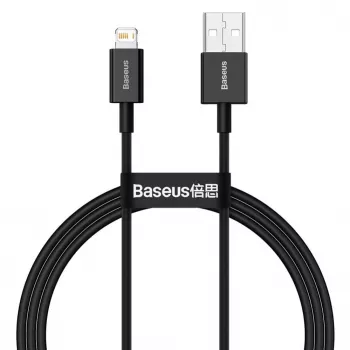 Baseus Superior USB-A - Lightning pikalataus- ja datakaapeli 1m musta (CALYS-A01)