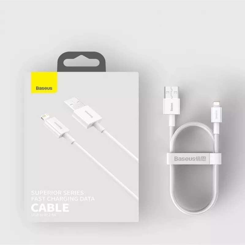 Baseus Superior USB-A - Lightning pikalataus- ja datakaapeli 1m musta (CALYS-A01)
