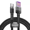 Baseus Cafule SuperCharge USB-A–USB-C-kaapeli, 40W, 5A, QC 3.0, 1 m, musta/harmaa