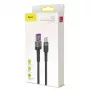 Baseus Cafule SuperCharge USB-A–USB-C-kaapeli, 40W, 5A, QC 3.0, 1 m, musta/harmaa