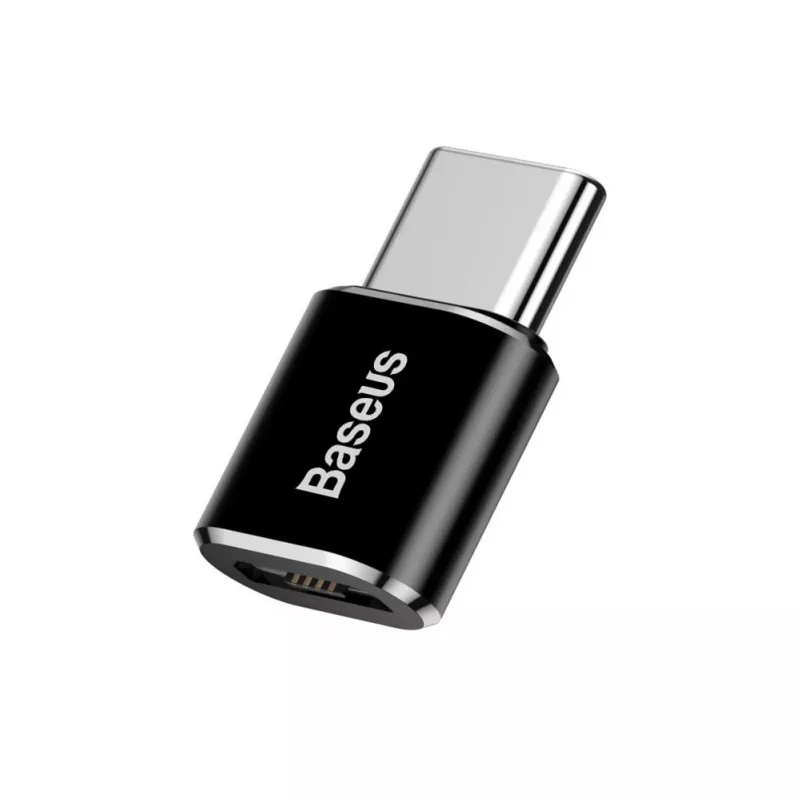 Baseus USB 2.0 Type-C - Micro USB OTG -adapteri (musta)