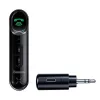 Baseus WXQY-01 Bluetooth 5.0 auto-AUX-vastaanotin Micro-USB-lataustoiminnolla – 10 m kantama, 145 mAh, musta