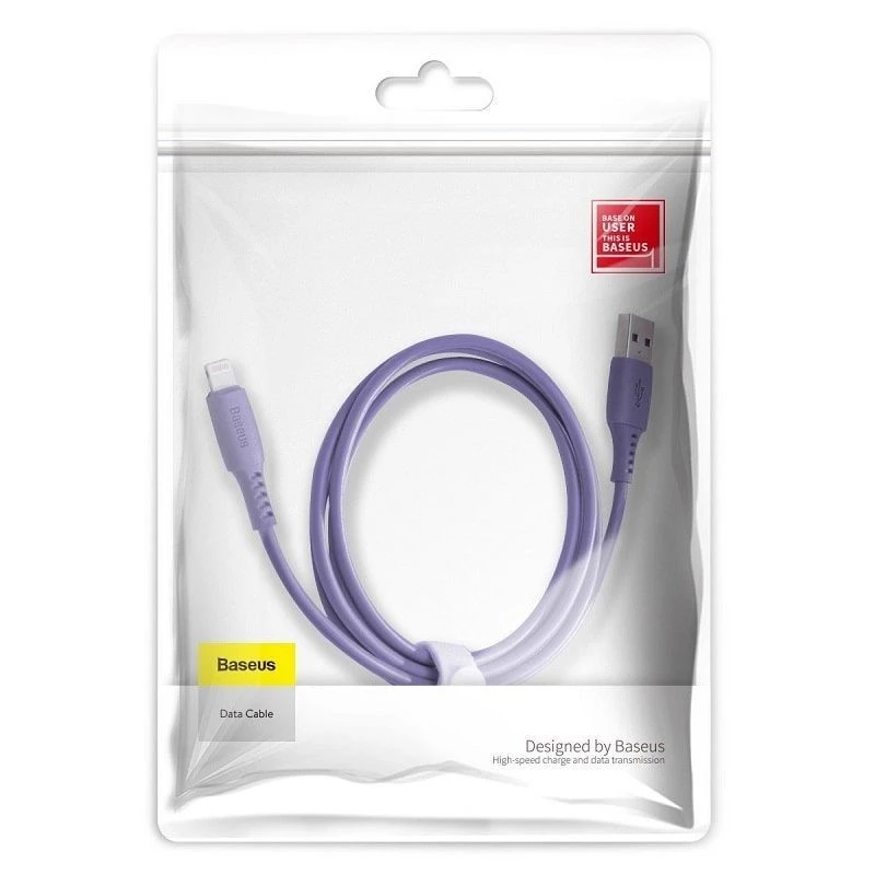 Baseus Yiven -kaapeli USB-A-Lightning 2,4A 1,8m sininen liila