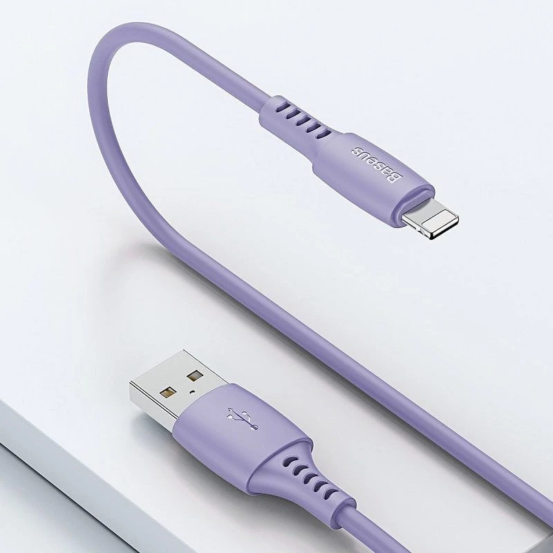 Baseus Yiven -kaapeli USB-A-Lightning 2,4A 1,8m sininen liila