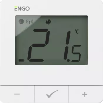ENGO Controls E25-BATW ZigBee pinta-asennettava huonetermostaatti, paristokäyttöinen, valkoinen