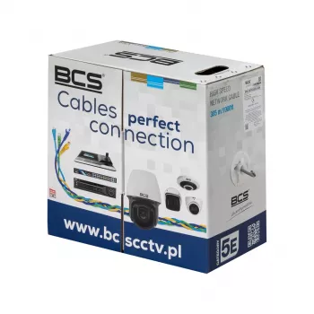 BCS BCS-U/UTP-CAT5E-LSOH Cat5e U/UTP LSOH kiinteä paljas kupari Ethernet-kaapeli, 305m, harmaa