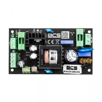 BCS-ZA1206/UPS 12V 6A 72W AC/DC-virtalähde akkuvarmennuksella (UPS)