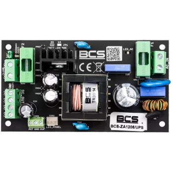 BCS-ZA1206/UPS 12V 6A 72W AC/DC-virtalähde akkuvarmennuksella (UPS)