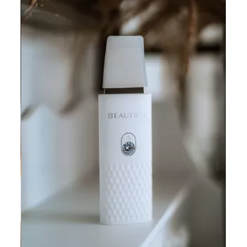 Beautifly Peeling Scrub Mini - ultraääni-kavitaatio kasvolaite EMS-mikrovirralla, valkoinen ruusukulta