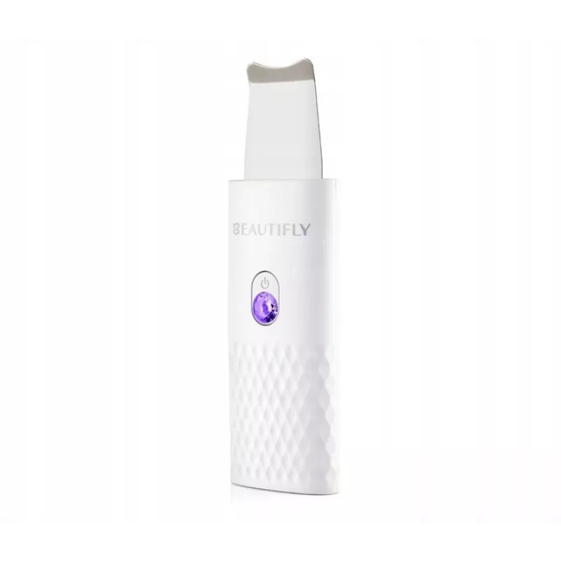 Beautifly Peeling Scrub Mini - ultraääni-kavitaatio kasvolaite EMS-mikrovirralla, valkoinen ruusukulta