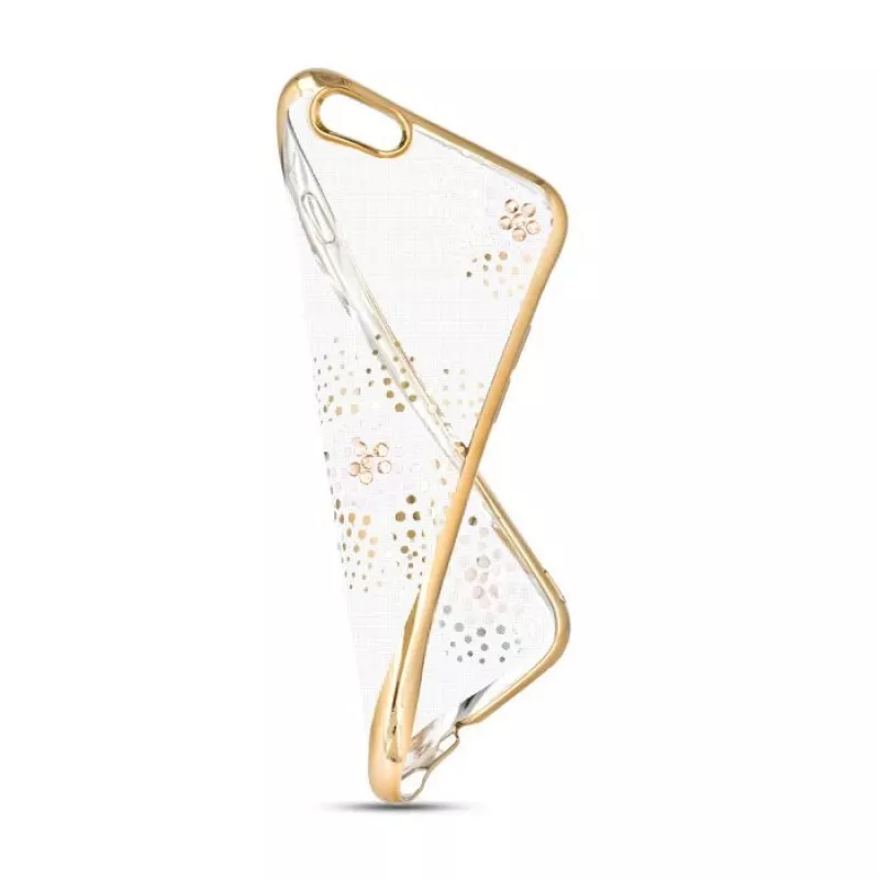 Beeyo Sony Xperia E5 Flower Dots TPU-kuori kulta
