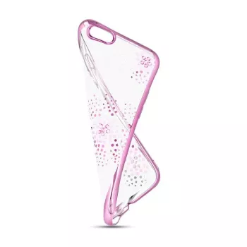Beeyo Sony Xperia E5 Flower Dots TPU-kuori vaaleanpunainen