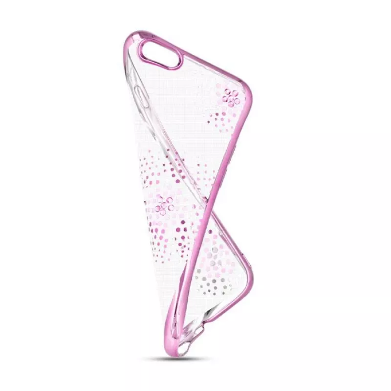 Beeyo Sony Xperia E5 Flower Dots TPU-kuori vaaleanpunainen