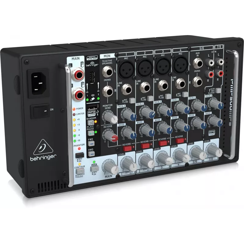 Behringer PMP500MP3 8-kanavainen äänimikseri, musta